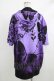 画像3: NieR Clothing / 総柄ZIP半袖パーカー  紫 H-25-10-17-1045-PU-TO-KB-ZH (3)