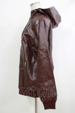 画像2: NieR Clothing / レザーZIPパーカー  茶 H-25-10-17-1049-PU-TO-KB-ZH