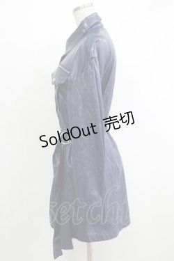 画像2: CuLLt / LEATHER JACKET ONEPIECE  ネイビー H-25-10-17-1053-PU-OP-KB-ZH