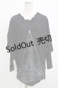 Ozz Croce / フロントZIPドルマントップス  黒 H-25-10-17-1061-OO-TO-KB-ZH