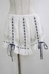 Ozz oneste / Star Wizardエプロン付スカート  ホワイト×ネイビー H-25-10-17-1065-OO-SK-KB-ZH