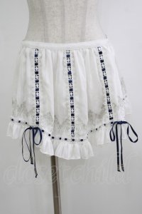 Ozz oneste / Star Wizardエプロン付スカート  ホワイト×ネイビー H-25-10-17-1065-OO-SK-KB-ZH