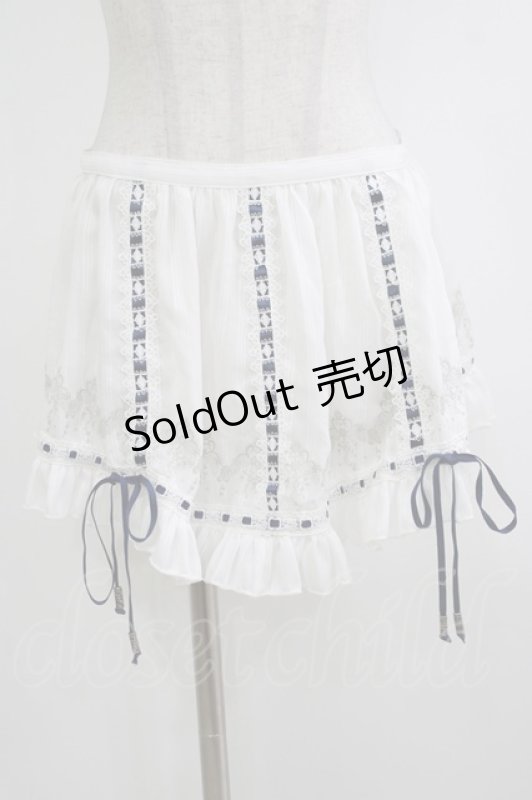 画像1: Ozz oneste / Star Wizardエプロン付スカート  ホワイト×ネイビー H-25-10-17-1065-OO-SK-KB-ZH (1)