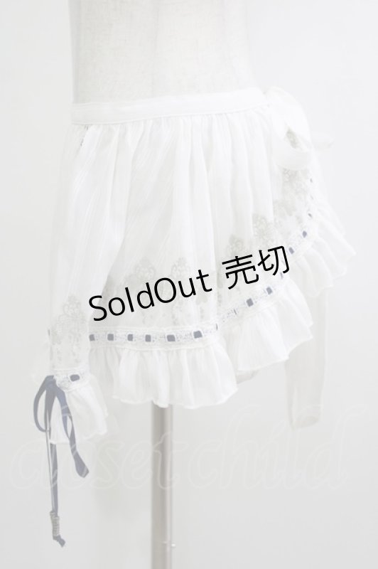 画像2: Ozz oneste / Star Wizardエプロン付スカート  ホワイト×ネイビー H-25-10-17-1065-OO-SK-KB-ZH (2)