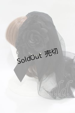 画像2: ATELIER PIERROT / ローズヴェールカチューシャ  ブラック H-25-10-17-1074-EL-AC-KB-ZH