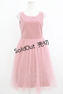画像1: Jane Marple / 別珍チュチュドレス  ピンク H-25-10-17-1012-JM-OP-KB-ZH