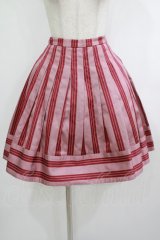 Jane Marple / Dot Stripe Jacquardのミニスカート  ピンク H-25-10-17-1016-JM-SK-KB-ZH