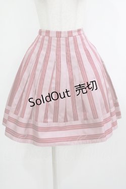 画像1: Jane Marple / Dot Stripe Jacquardのミニスカート  ピンク H-25-10-17-1016-JM-SK-KB-ZH