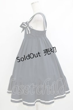 画像2: Melody BasKet / リボンリボンジャンパースカート M ネイビー H-25-10-17-1020-LO-OP-KB-ZH
