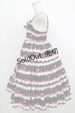 画像2: Shirley Temple / チェリースカラップレースプリントジャンパースカート FREE ブラック H-25-10-17-1026-ET-OP-KB-ZH