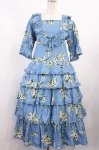 画像1: PINK HOUSE / すずらんプリントワンピース  ブルー H-25-10-17-002-LO-OP-NS-ZH (1)