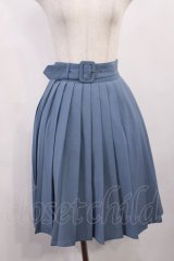 Fi.n.t / 太ベルト付きプリーツスカート Free BLUE H-25-10-17-020-CA-SK-NS-ZH