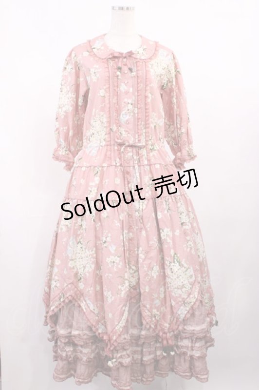 画像1: PINK HOUSE / ローエングリンプリントのワンピース Free ピンク H-25-10-17-003-LO-OP-NS-ZH (1)