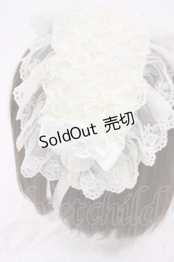 画像2: metamorphose / チュールレースヘッドドレス  生成り H-25-10-17-041-ME-AC-NS-ZH