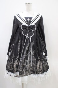 画像1: 巴??旗?店（海外ロリータブランド） / セーラーワンピース L ブラック H-25-10-18-1031-PU-OP-NS-ZH
