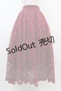 axes femme / レースサーキュラースカート M ボルドー H-25-10-18-1039-AX-SK-NS-ZH