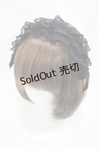 marcHenTica / 宵闇ヘッドドレス  ブラック H-25-10-18-1006-LO-AC-NS-ZH