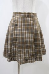 F i.n.t / ロゴ刺繍入りサイドプリーツチェックミニスカート Free BEIGE×WH H-25-10-18-1042-CA-SK-NS-ZH