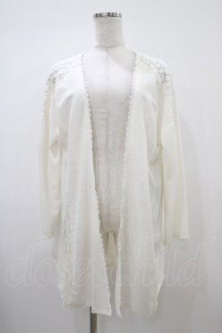 画像1: axes femme / レース切替カーディガン M オフ H-25-10-18-1050-AX-TO-NS-ZH