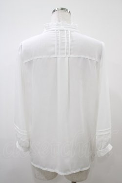 画像2: axes femme / ピンタック七分袖ブラウス Free オフ H-25-10-18-1051-AX-BL-NS-ZH