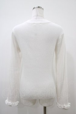 画像2: axes femme / パールネックレス風リブニット Free オフ H-25-10-18-1052-AX-TO-NS-ZH