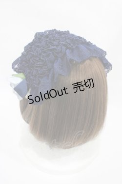 画像2: metamorphose / チュールレースヘッドドレス(パールチェーン)  ネイビー H-25-10-18-1008-ME-AC-NS-ZH