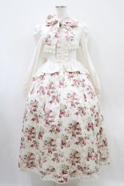 画像1: Victorian maiden / アンティークロココブーケヴィクトリアンワンピース  ミルクティーローズ H-25-10-18-1023-CL-OP-NS-ZH
