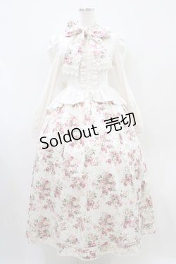 画像1: Victorian maiden / アンティークロココブーケヴィクトリアンワンピース  ミルクティーローズ H-25-10-18-1023-CL-OP-NS-ZH