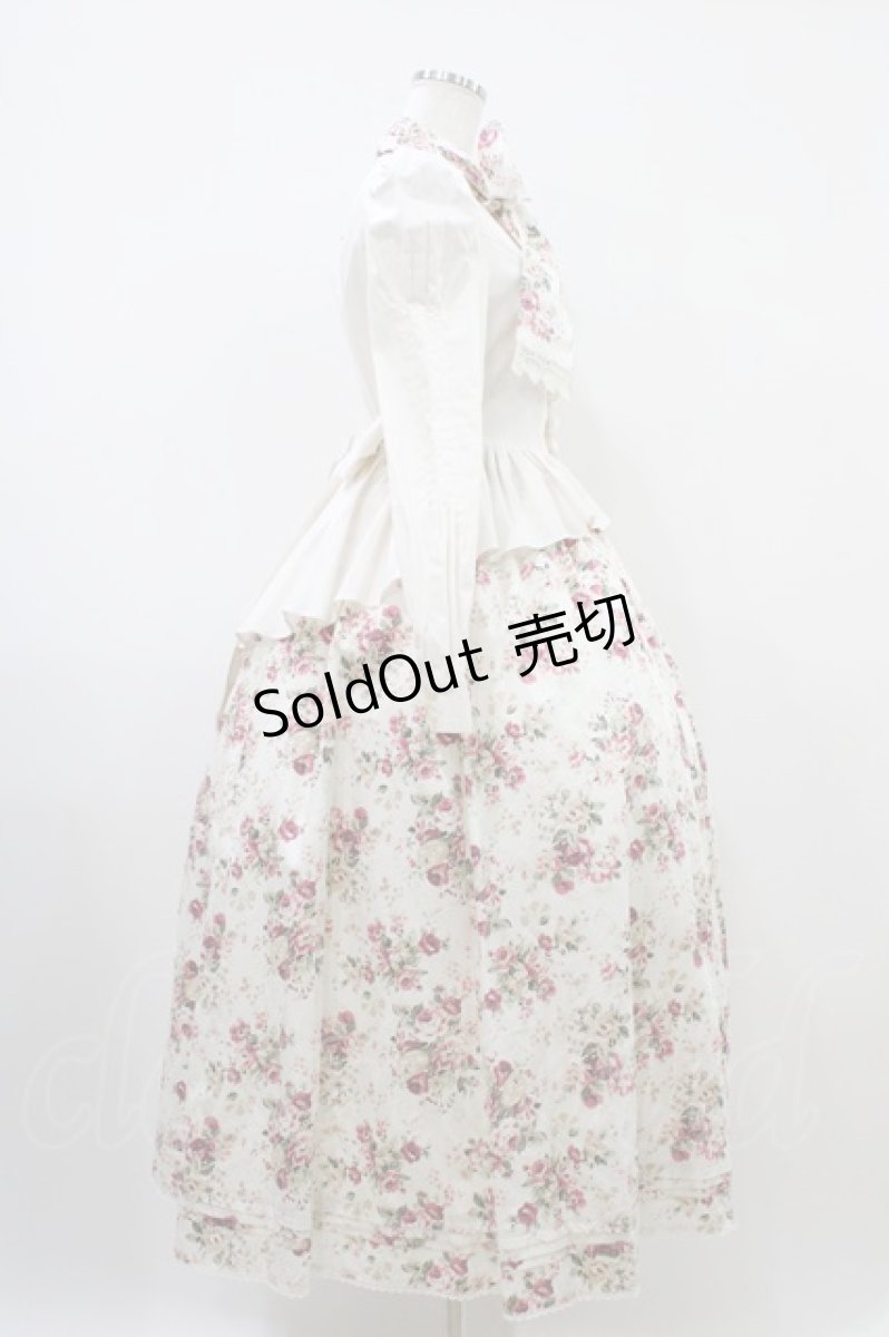画像3: Victorian maiden / アンティークロココブーケヴィクトリアンワンピース  ミルクティーローズ H-25-10-18-1023-CL-OP-NS-ZH (3)