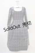 F i.n.t / 重ね風ヨークチェックワンピース Free NAVY×GY H-25-10-18-1030-CA-OP-NS-ZH