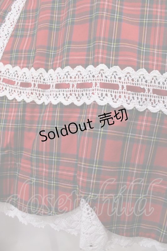 画像6: BABY,THE STARS SHINE BRIGHT / 裾スカラップタータンチェックジャンパースカートセット Free エンジ H-25-10-19-002-BA-OP-NS-ZH (6)