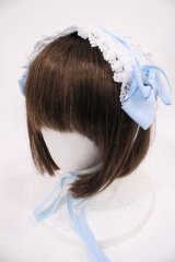 BABY,THE STARS SHINE BRIGHT / はしごレースのスピンドールヘッドドレス  サックス H-25-10-19-040-BA-AC-NS-ZH