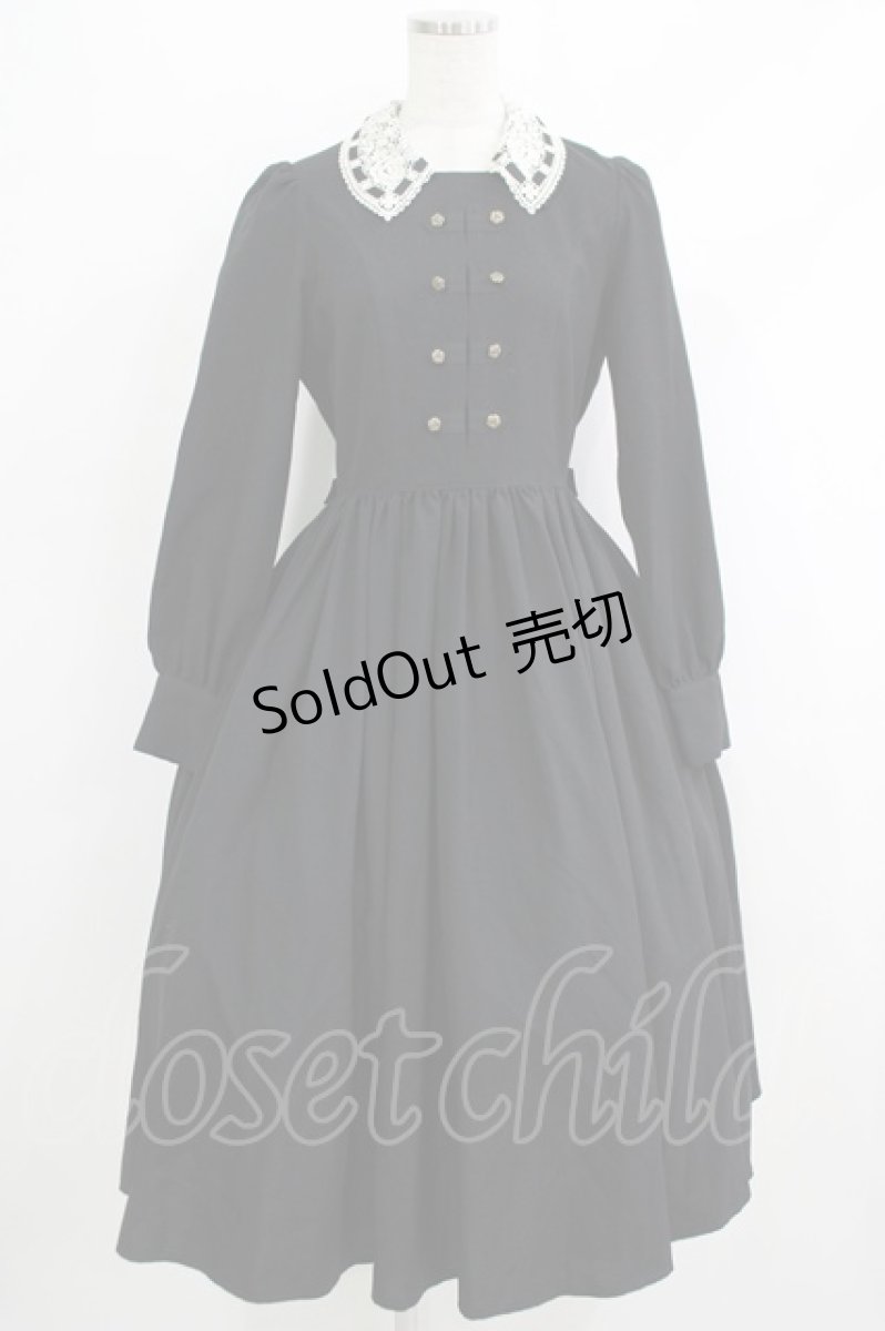 画像1: Innocent World / レース衿ナポレオンワンピース M ブラック H-25-10-19-1003-IW-OP-NS-ZH (1)