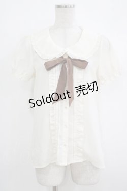 画像1: Amavel / リボンブラウス Free 生成り H-25-10-19-1030-CA-BL-NS-ZH