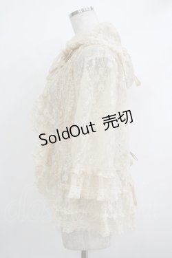 画像2: PINK HOUSE / フラワーラッセルフードブラウス  生成り H-25-10-19-1042-LO-BL-NS-ZH