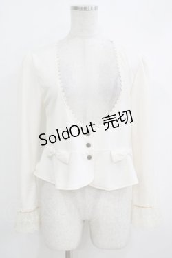 画像1: axes femme / ペプラムデザインボレロ M オフ H-25-10-19-1044-AX-TO-NS-ZH