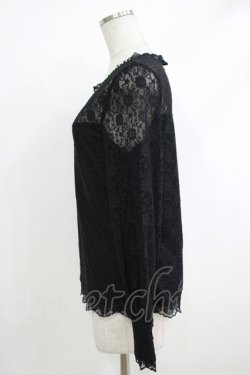 画像2: axes femme / 総レースビスチェ切替プルオーバー M ブラック H-25-10-19-1045-AX-TO-NS-ZH