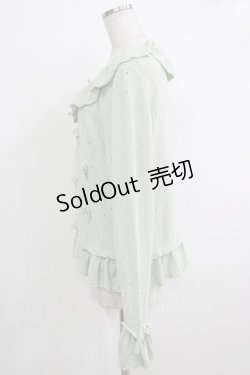 画像2: PINK HOUSE / ブロッサムローズモチーフ付きニットカーディガン  ミント H-25-10-19-1048-LO-TO-NS-ZH