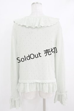 画像3: PINK HOUSE / ブロッサムローズモチーフ付きニットカーディガン  ミント H-25-10-19-1048-LO-TO-NS-ZH