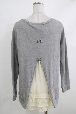 画像3: Franche Lippee / バックフリルトップス M グレー H-25-10-19-1049-LO-TO-NS-ZH