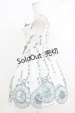 画像2: Innocent World / 薔薇の懐中時計ハイウエストジャンパースカート M グリーン H-25-10-19-1001-IW-OP-NS-ZH