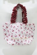 Maison de FLEUR / サクランボフリルハンドルトートバッグ  ピンク H-25-10-19-1055-LO-BG-NS-ZH