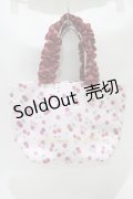Maison de FLEUR / サクランボフリルハンドルトートバッグ  ピンク H-25-10-19-1055-LO-BG-NS-ZH