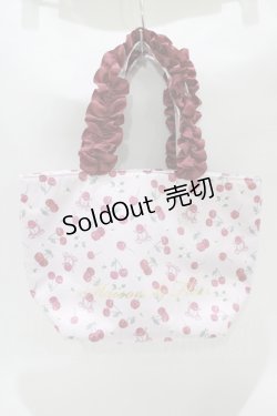 画像1: Maison de FLEUR / サクランボフリルハンドルトートバッグ  ピンク H-25-10-19-1055-LO-BG-NS-ZH