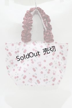 画像2: Maison de FLEUR / サクランボフリルハンドルトートバッグ  ピンク H-25-10-19-1055-LO-BG-NS-ZH