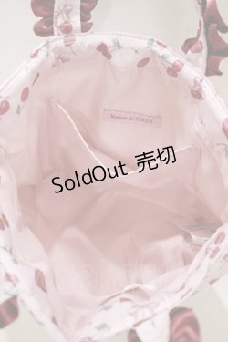 画像3: Maison de FLEUR / サクランボフリルハンドルトートバッグ  ピンク H-25-10-19-1055-LO-BG-NS-ZH