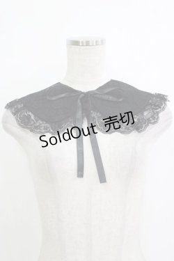 画像1: m petit by misako / AMレースツケエリ  ブラック H-25-10-19-1062-LO-ZA-NS-ZH