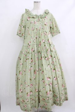 画像1: PINK HOUSE / ブロッサムローズプリントワンピース  ミント H-25-10-19-1006-LO-OP-NS-ZH