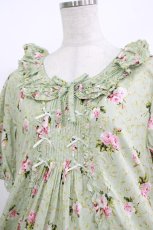 画像4: PINK HOUSE / ブロッサムローズプリントワンピース  ミント H-25-10-19-1006-LO-OP-NS-ZH (4)