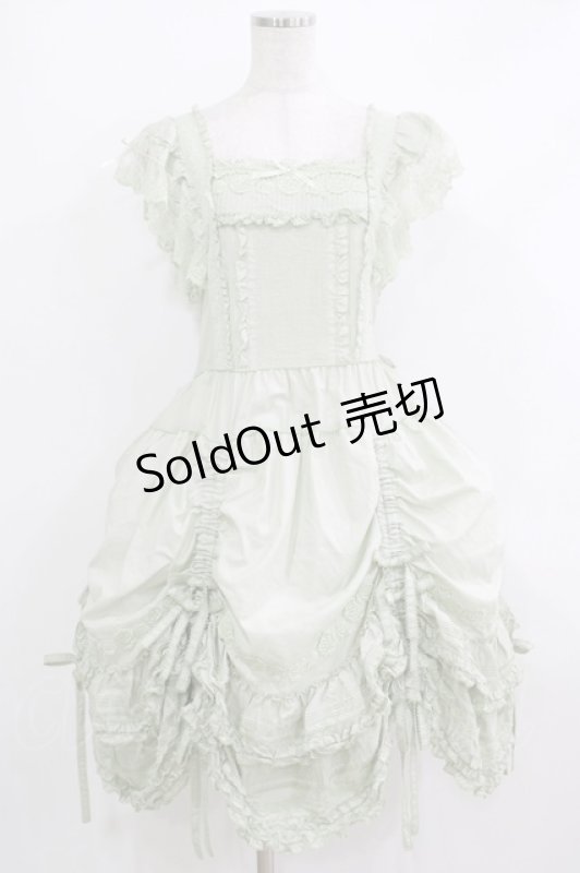 画像1: PINK HOUSE / ローズレース使いローンエプロンドレス  ミント H-25-10-19-1007-LO-OP-NS-ZH (1)
